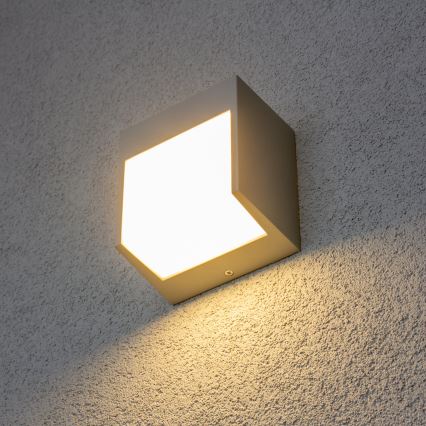 Brilagi - Επιτοίχιο φωτιστικό εξωτερικού χώρου LED TERNI LED/12W/230V γκρι IP44