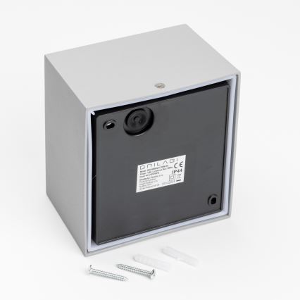 Brilagi - Επιτοίχιο φωτιστικό εξωτερικού χώρου LED TERNI LED/12W/230V γκρι IP44