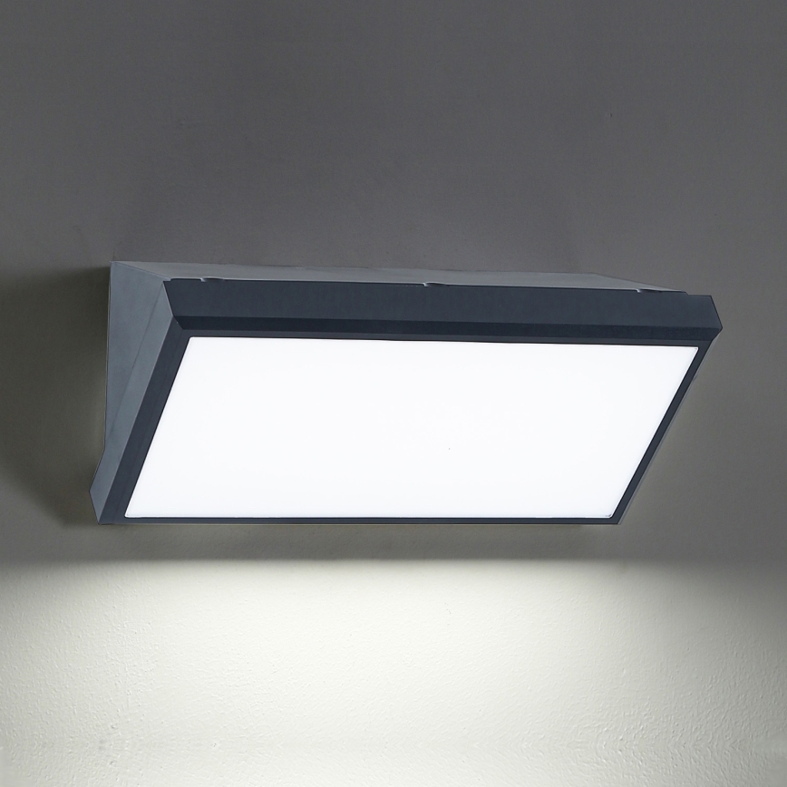 Brilagi - Επιτοίχιο φωτιστικό εξωτερικού χώρου LED TRIANGLE LED/20W/230V 3000/4000/6500K ανθρακί IP65