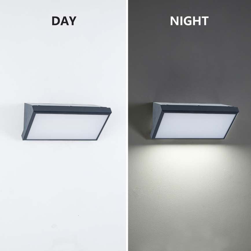Brilagi - Επιτοίχιο φωτιστικό εξωτερικού χώρου LED TRIANGLE LED/20W/230V 3000/4000/6500K ανθρακί IP65