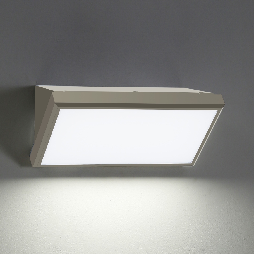 Brilagi - Επιτοίχιο φωτιστικό εξωτερικού χώρου LED TRIANGLE LED/20W/230V γκρι IP65