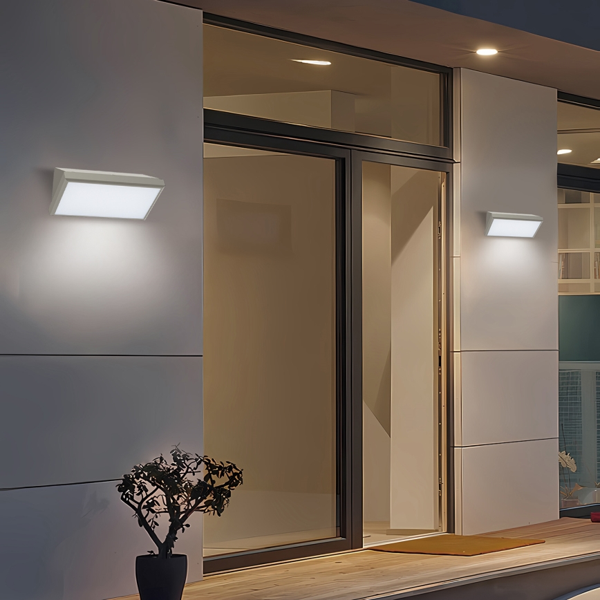 Brilagi - Επιτοίχιο φωτιστικό εξωτερικού χώρου LED TRIANGLE LED/20W/230V γκρι IP65