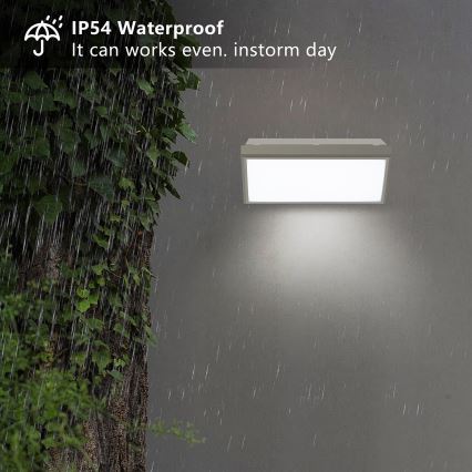 Brilagi - Επιτοίχιο φωτιστικό εξωτερικού χώρου LED TRIANGLE LED/20W/230V γκρι IP65