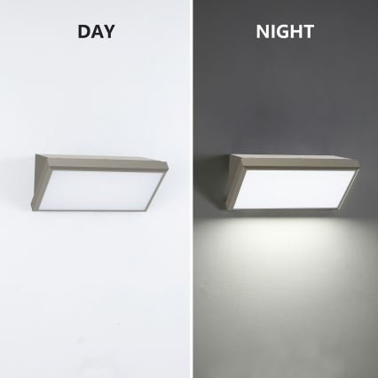 Brilagi - Επιτοίχιο φωτιστικό εξωτερικού χώρου LED TRIANGLE LED/20W/230V γκρι IP65