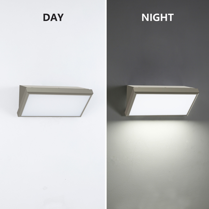 Brilagi - Επιτοίχιο φωτιστικό εξωτερικού χώρου LED TRIANGLE LED/20W/230V γκρι IP65