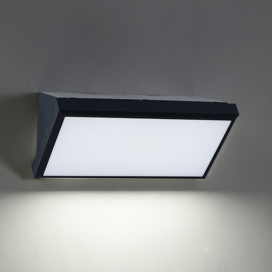 Brilagi - Επιτοίχιο φωτιστικό εξωτερικού χώρου LED TRIANGLE LED/20W/230V μαύρο IP65