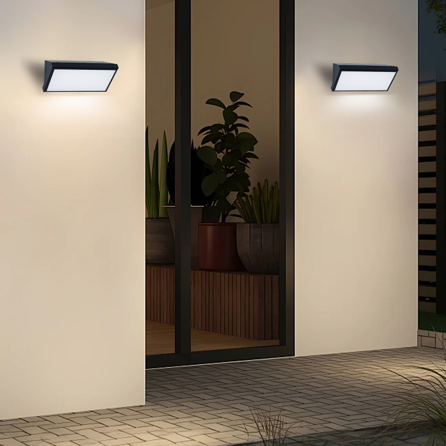 Brilagi - Επιτοίχιο φωτιστικό εξωτερικού χώρου LED TRIANGLE LED/20W/230V μαύρο IP65