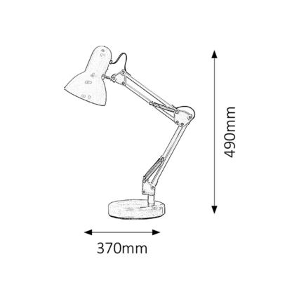 Brilagi - Επιτραπέζια λάμπα LED ROMERO 1xE27/10W/230V λευκό