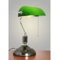 Brilagi - Επιτραπέζιο φωτιστικό BANK OFFICE 1xE27/60W/230V μαύρο/ασημί/πράσινο