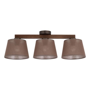 Brilagi - Επιφανειακό φωτιστικό οροφής LATTE 3xE27/60W/230V πεύκο/καφέ