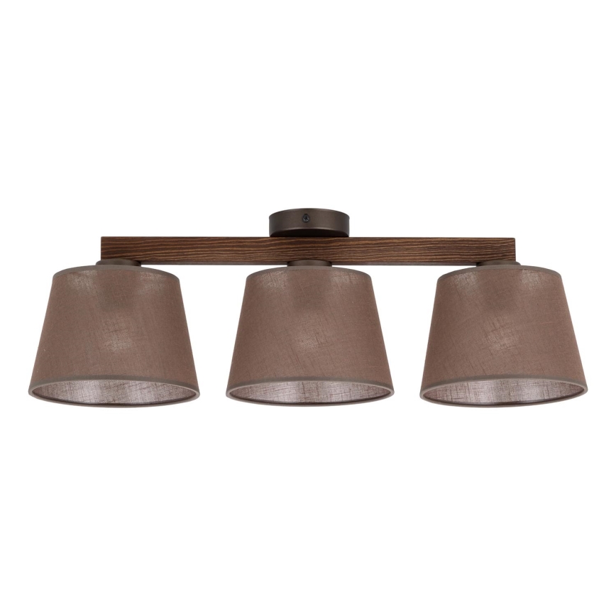 Brilagi - Επιφανειακό φωτιστικό οροφής LATTE 3xE27/60W/230V πεύκο/καφέ