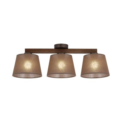 Brilagi - Επιφανειακό φωτιστικό οροφής LATTE 3xE27/60W/230V πεύκο/καφέ