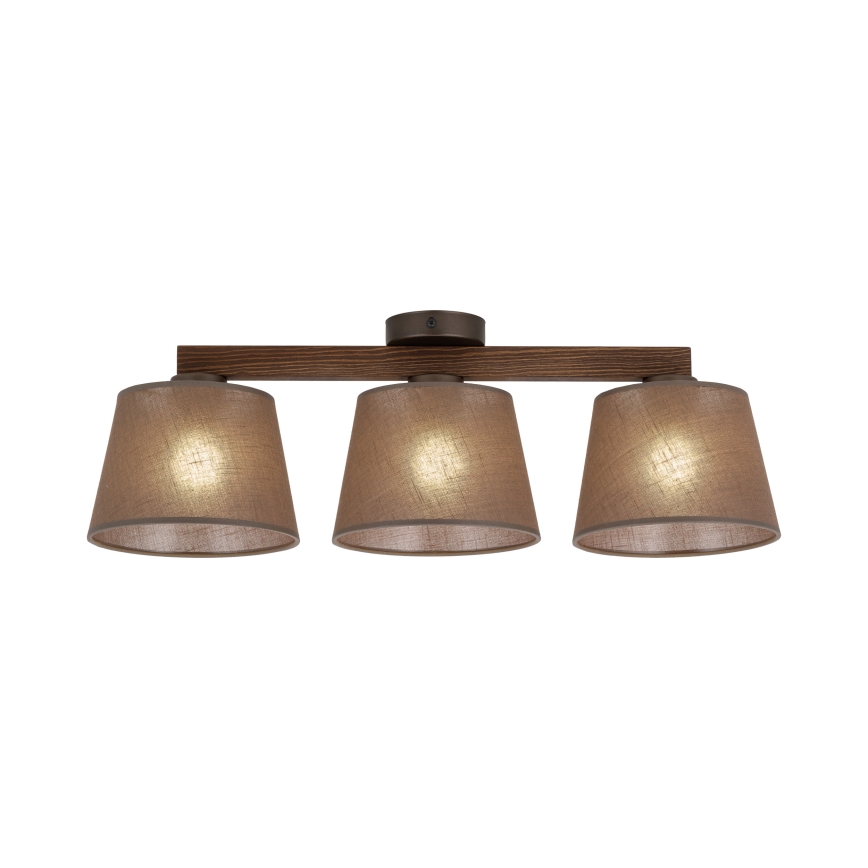 Brilagi - Επιφανειακό φωτιστικό οροφής LATTE 3xE27/60W/230V πεύκο/καφέ