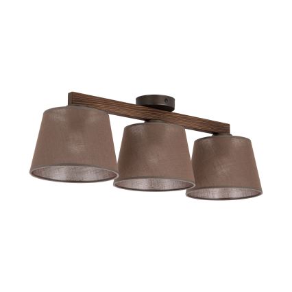 Brilagi - Επιφανειακό φωτιστικό οροφής LATTE 3xE27/60W/230V πεύκο/καφέ