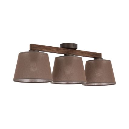 Brilagi - Επιφανειακό φωτιστικό οροφής LATTE 3xE27/60W/230V πεύκο/καφέ