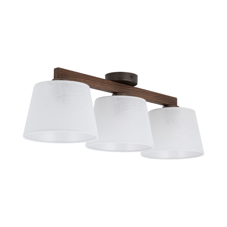 Brilagi - Επιφανειακό φωτιστικό οροφής LATTE 3xE27/60W/230V πεύκο/λευκό