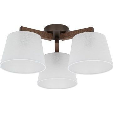 Brilagi - Επιφανειακό φωτιστικό οροφής LATTE 3xE27/60W/230V πεύκο/λευκό