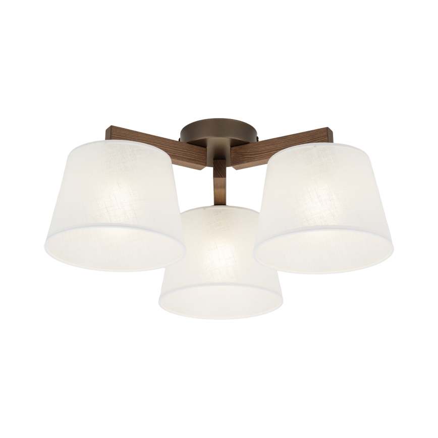 Brilagi - Επιφανειακό φωτιστικό οροφής LATTE 3xE27/60W/230V πεύκο/λευκό