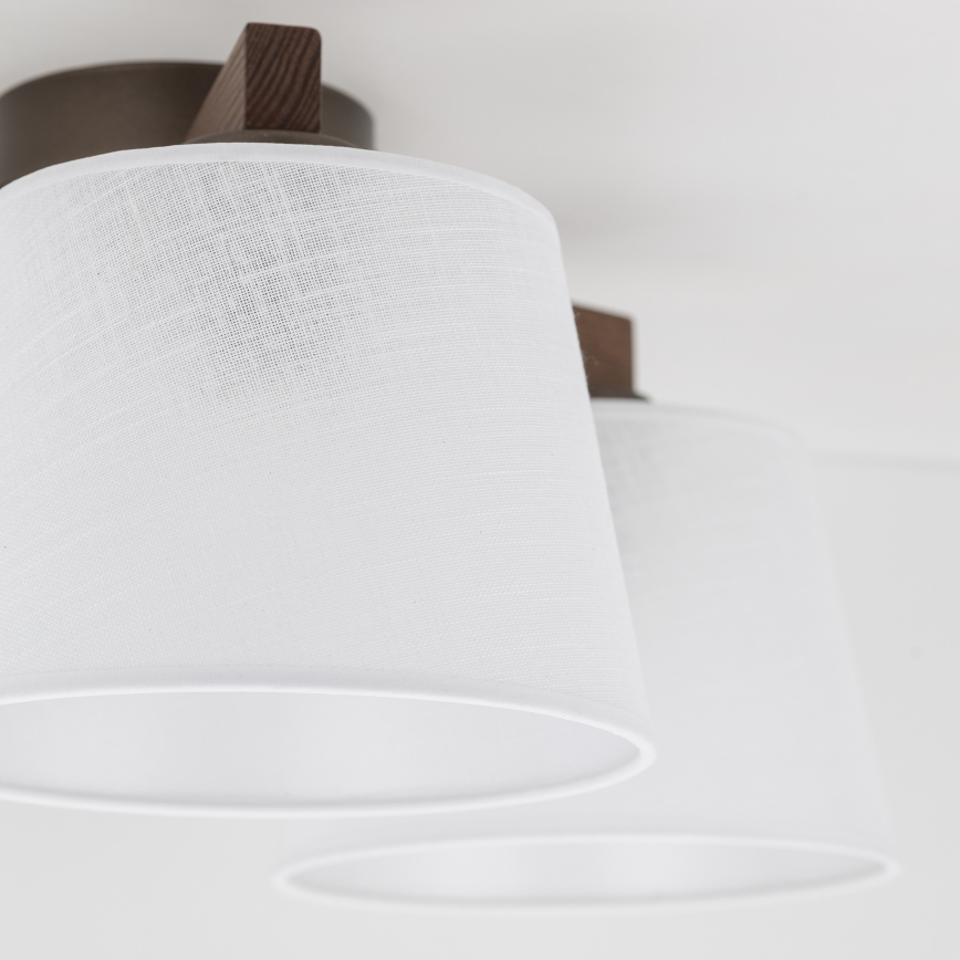 Brilagi - Επιφανειακό φωτιστικό οροφής LATTE 3xE27/60W/230V πεύκο/λευκό