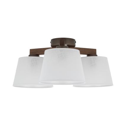 Brilagi - Επιφανειακό φωτιστικό οροφής LATTE 3xE27/60W/230V πεύκο/λευκό