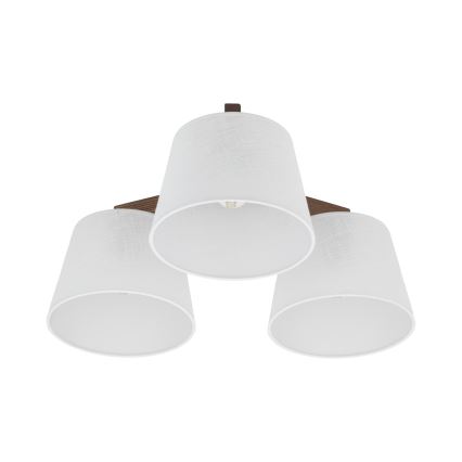Brilagi - Επιφανειακό φωτιστικό οροφής LATTE 3xE27/60W/230V πεύκο/λευκό