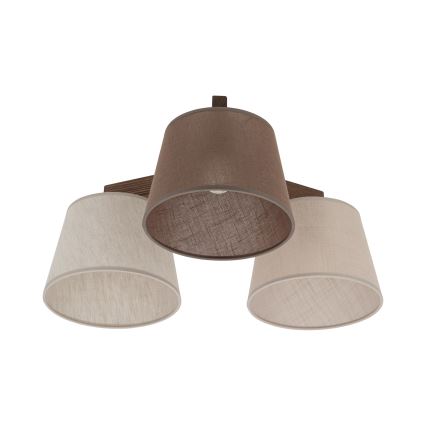 Brilagi - Επιφανειακό φωτιστικό οροφής LATTE 3xE27/60W/230V πεύκο/μικτό
