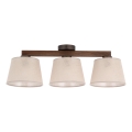 Brilagi - Επιφανειακό φωτιστικό οροφής LATTE 3xE27/60W/230V πεύκο/μπεζ