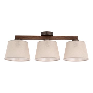 Brilagi - Επιφανειακό φωτιστικό οροφής LATTE 3xE27/60W/230V πεύκο/μπεζ