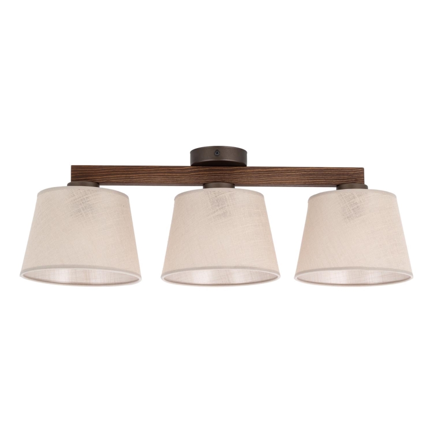 Brilagi - Επιφανειακό φωτιστικό οροφής LATTE 3xE27/60W/230V πεύκο/μπεζ