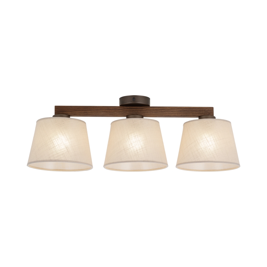 Brilagi - Επιφανειακό φωτιστικό οροφής LATTE 3xE27/60W/230V πεύκο/μπεζ