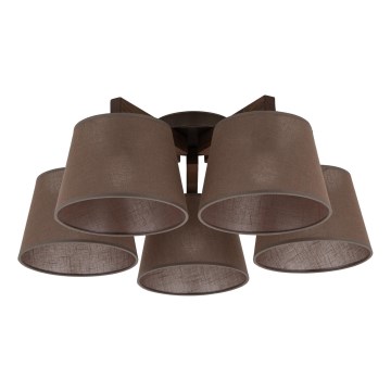 Brilagi - Επιφανειακό φωτιστικό οροφής LATTE 5xE27/60W/230V πεύκο/καφέ