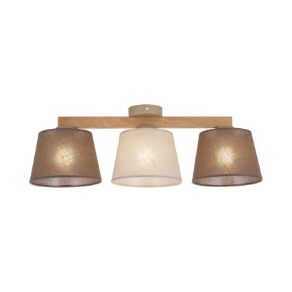 Brilagi - Επιφανειακό φωτιστικό οροφής LATTE SABIA 3xE27/60W/230V πεύκο/μικτό