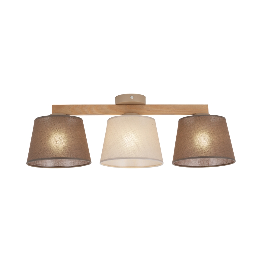 Brilagi - Επιφανειακό φωτιστικό οροφής LATTE SABIA 3xE27/60W/230V πεύκο/μικτό