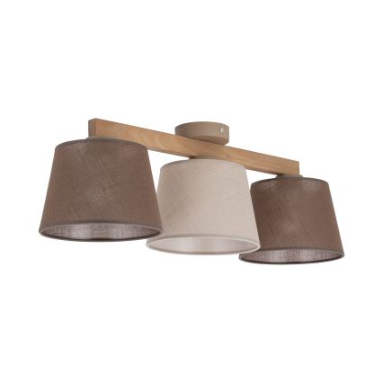 Brilagi - Επιφανειακό φωτιστικό οροφής LATTE SABIA 3xE27/60W/230V πεύκο/μικτό