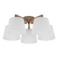 Brilagi - Επιφανειακό φωτιστικό οροφής LATTE SABIA 5xE27/60W/230V πεύκο/λευκό