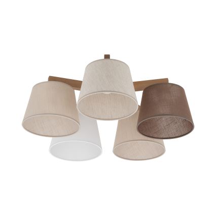 Brilagi - Επιφανειακό φωτιστικό οροφής LATTE SABIA 5xE27/60W/230V πεύκο/μεικτό