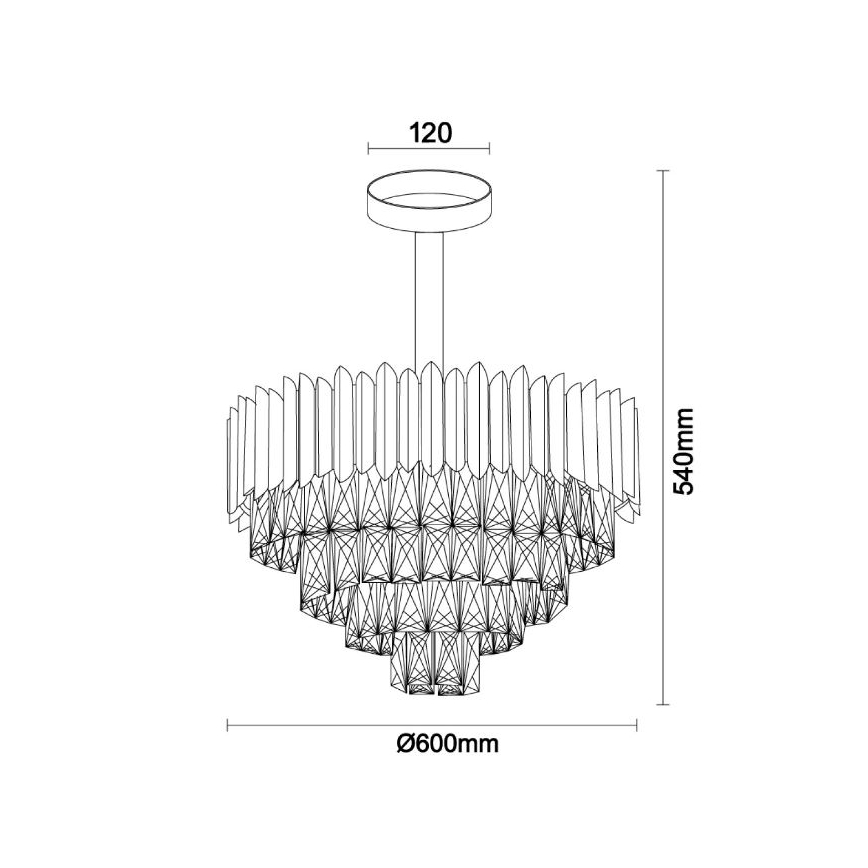 Brilagi - Επιφανειακός πολυέλαιος CARLOS 9xE14/40W/230V διάμ. 60 εκ.