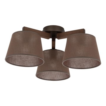 Brilagi - Επιφανειακός πολυέλαιος LATTE 3xE27/60W/230V πεύκο/καφέ