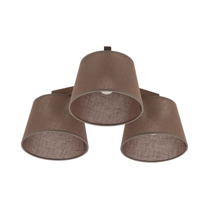 Brilagi - Επιφανειακός πολυέλαιος LATTE 3xE27/60W/230V πεύκο/καφέ