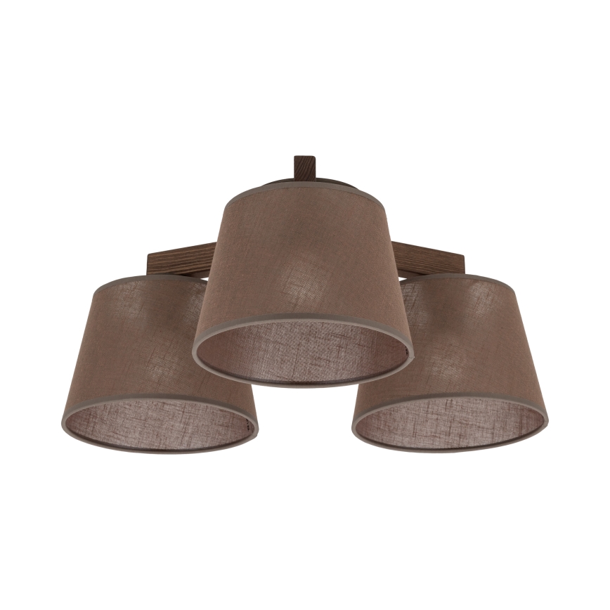 Brilagi - Επιφανειακός πολυέλαιος LATTE 3xE27/60W/230V πεύκο/καφέ