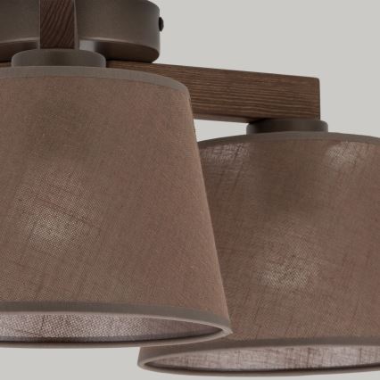 Brilagi - Επιφανειακός πολυέλαιος LATTE 3xE27/60W/230V πεύκο/καφέ