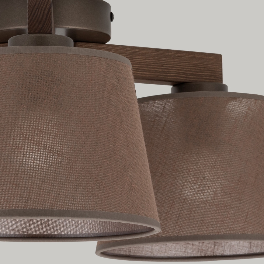 Brilagi - Επιφανειακός πολυέλαιος LATTE 3xE27/60W/230V πεύκο/καφέ