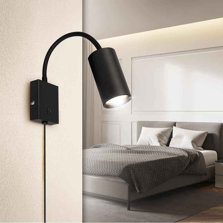 Brilagi - Εύκαμπτο φωτιστικό τοίχου SELE 1xGU10/30W/230V μαύρο