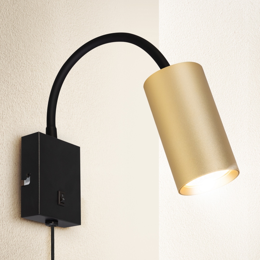 Brilagi - Εύκαμπτο φωτιστικό τοίχου SELE 1xGU10/30W/230V μαύρο/χρυσό