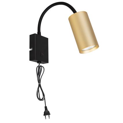 Brilagi - Εύκαμπτο φωτιστικό τοίχου SELE 1xGU10/30W/230V μαύρο/χρυσό