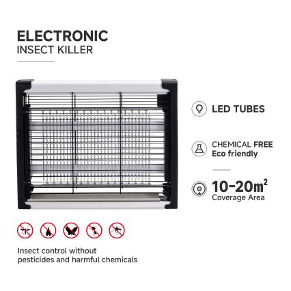 Brilagi - Ηλεκτρική παγίδα εντόμων 2xUV/2W/230V 20 m2
