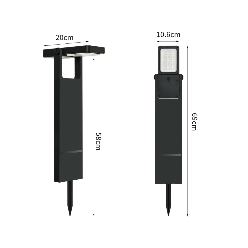 Brilagi - Ηλιακή λάμπα LED ΗΛΙΟΣ SPIKE LED/4W/3,7V 2200 mAh IP44