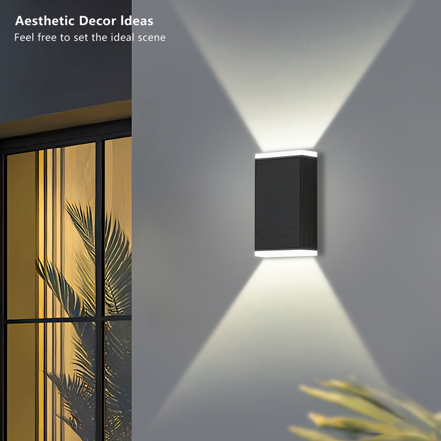 Brilagi - Ηλιακό φωτιστικό τοίχου LED ΗΛΙΟΣ GUARD LED/2W/3,7V 2000 mAh IP45