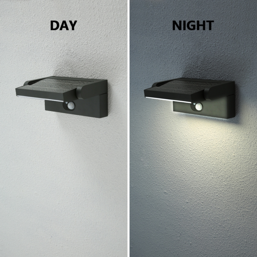 Brilagi - Ηλιακό φωτιστικό τοίχου LED με αισθητήρα ANKLE LED/3,5W/3,7V 2200 mAh IP54