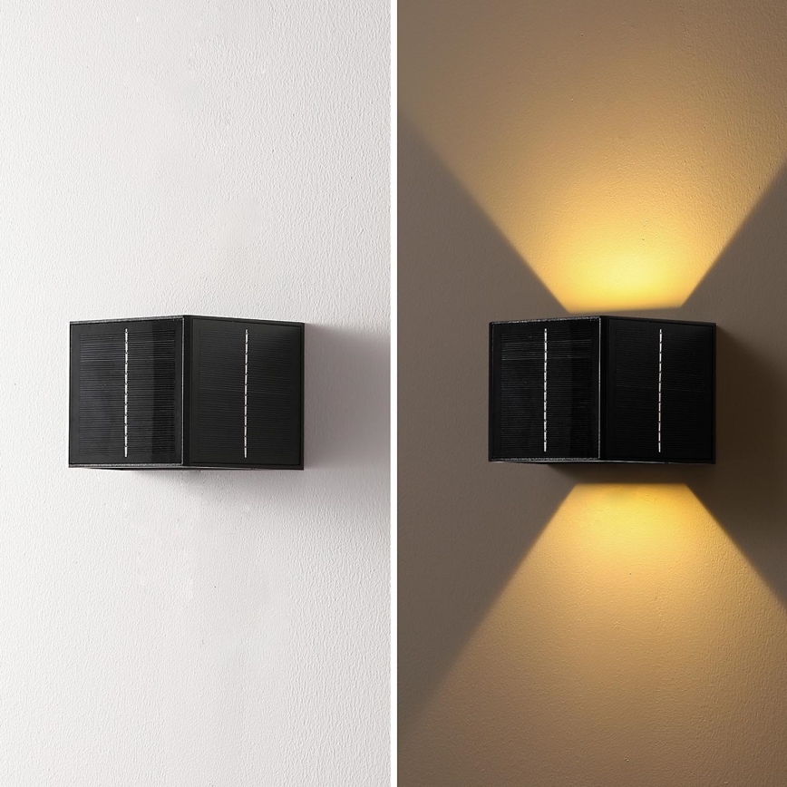 Brilagi - Ηλιακό φωτιστικό τοίχου LED με αισθητήρα SOLAR CUBE LED/2W/3,2V 1300 mAh IP54